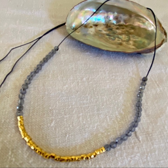 Gorjana Adjustable Iolite Convertible Choker Necklace Focus - Picture 5 of 11